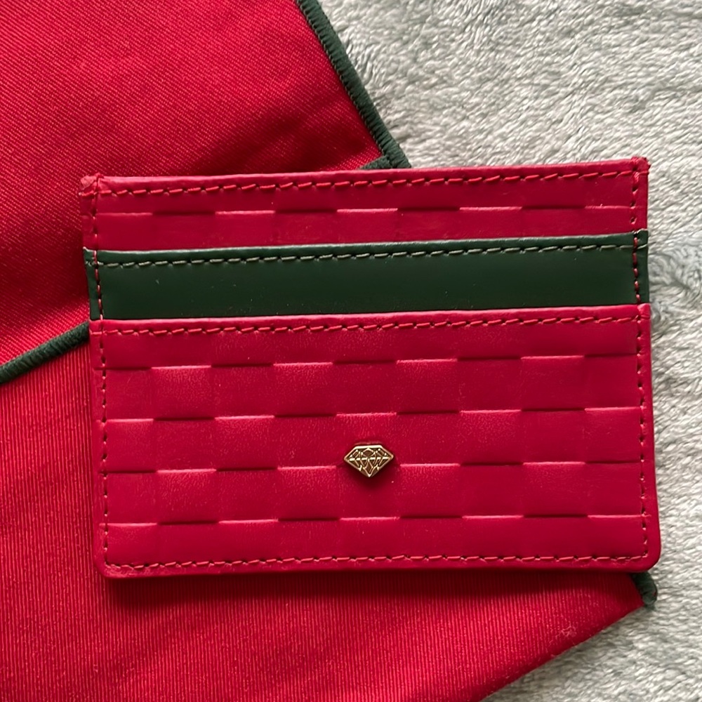 Diamond Supply Co., Red & Green, Wallet (Card Holder), with dust cover.